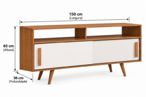 Alternative view of Rack Para Tv Até 65 Polegadas Filadélfia JCM - Freijó Off - C1