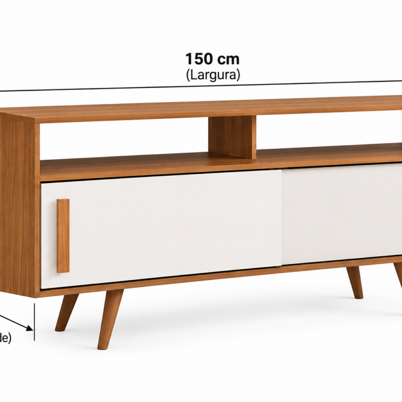 Alternative view of Rack Para Tv Até 65 Polegadas Filadélfia JCM - Freijó Off - C1