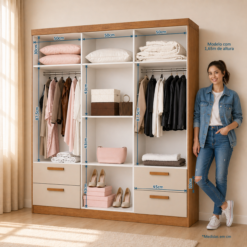 Alternative view of Guarda Roupa Florida 6 portas 4 Gavetas 100% Mdf - Cinamomo Off