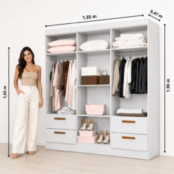 Alternative view of Guarda Roupa Florida 6 portas 4 Gavetas 100% Mdf - Branco