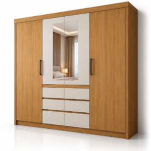 Guarda Roupa Imperio Com Espelho Carioca - Cinamomo Off