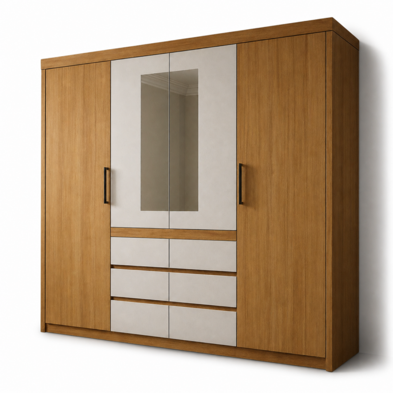 Guarda Roupa Imperio Com Espelho Carioca - Cinamomo Off