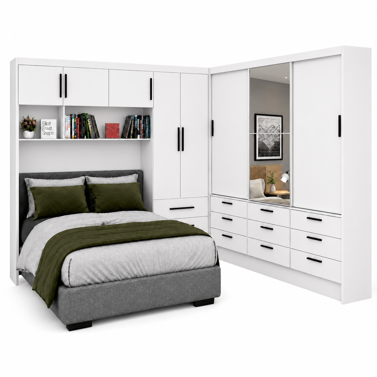 Guarda Roupa Modulado + Sevilha 3 Portas Luxo Carioca - Branco - Imagem 4