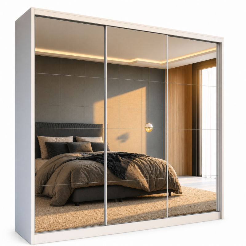 G.R Veneza Gold 3 Portas Com Espelho Carioca - Branco
