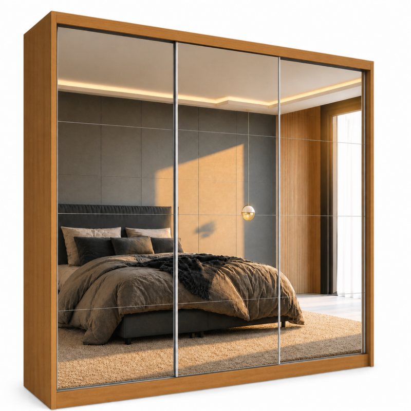 G.R Veneza Gold 3 Portas Com Espelho Carioca - Cinamomo