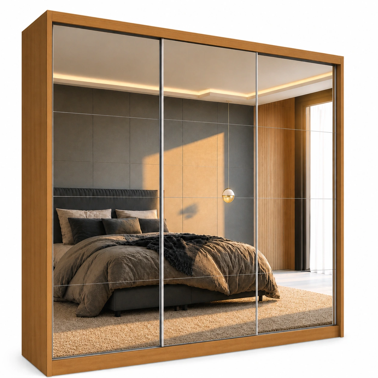 G.R Veneza Gold 3 Portas Com Espelho Carioca - Cinamomo