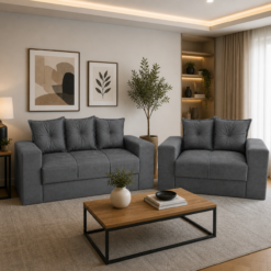 Sofá 2 e 3 Lugares Lisboa - Cinza