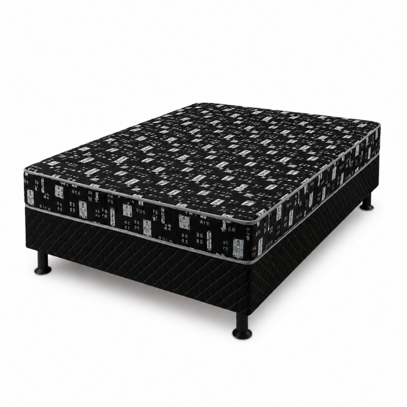 Cama Box Black Casal - Orthobelo