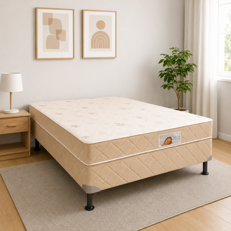 Alternative view of Cama Box Premium Bege Casal - Orthobelo