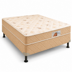 Cama Box Premium Bege Casal - Orthobelo
