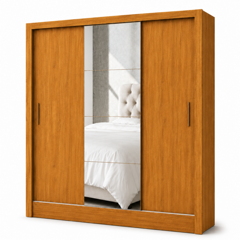Guarda Roupa Dubai Luxo Carioca - Cinamomo (1 porta espelhada)