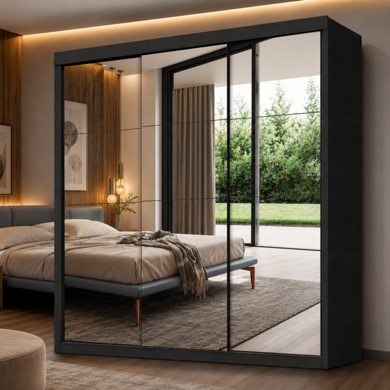 Alternative view of G.R Veneza Gold 3 Portas Com Espelho Carioca - Preto