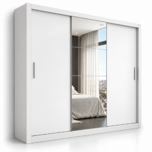 G.R Veneza Luxo 1 Porta Com Espelho Carioca - Branco