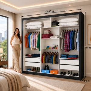 Alternative view of G.R Veneza Gold 3 Portas Com Espelho Carioca - Preto
