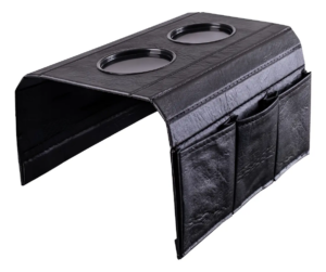 Esteira Porta Copos Braço Sofá 1 Unidade Premium Corino - Preto