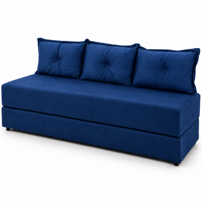 Sofá Cama Premium - Azul - JM