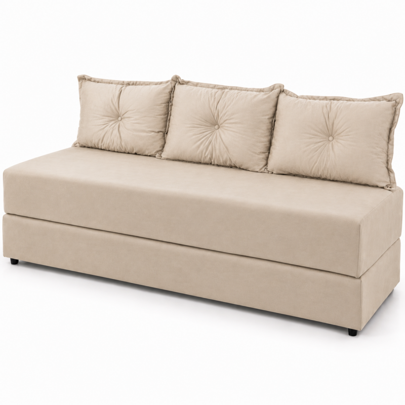Sofá Cama Premium - Bege - JM