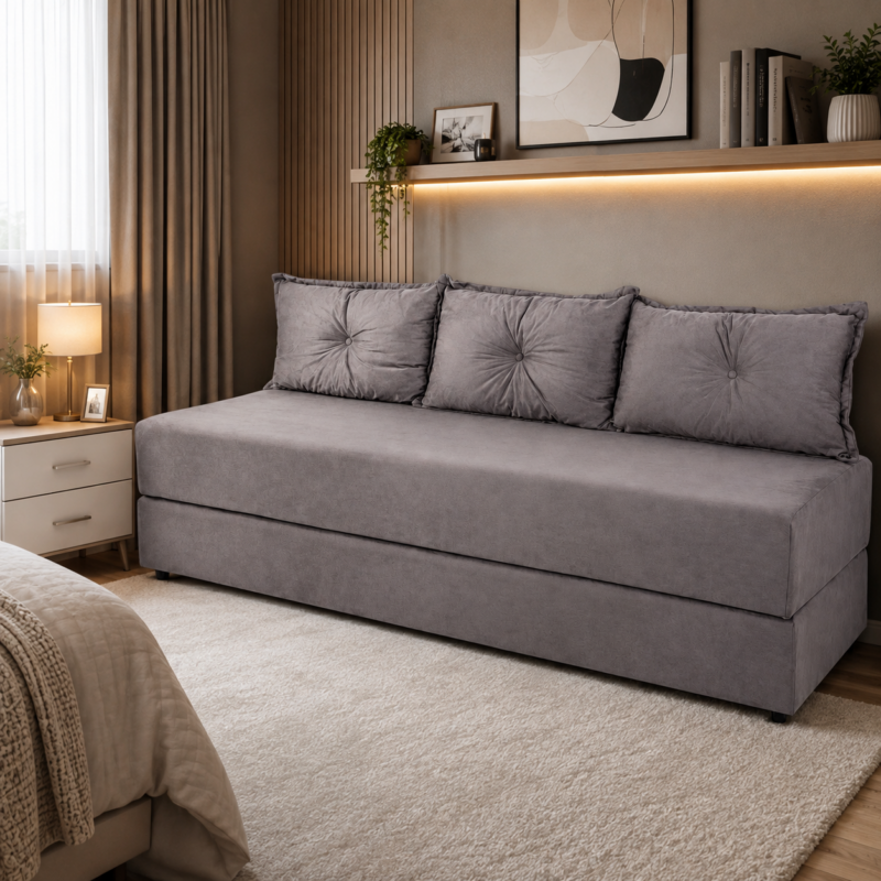 Alternative view of Sofá Cama Premium - Cinza - JM